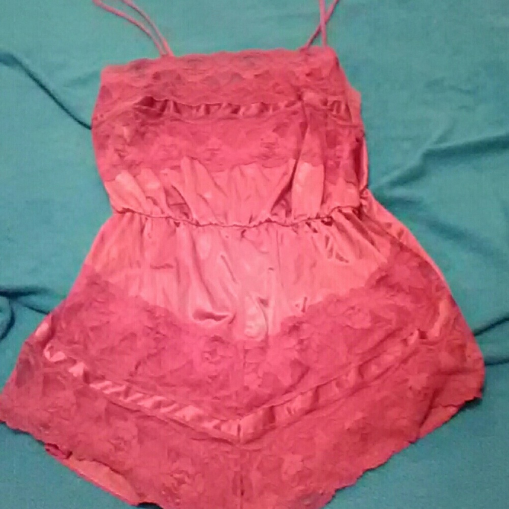 Lacey and silky sleepwear